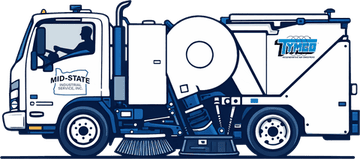 TYMCO 435 Regenerative Air Sweeper illustration