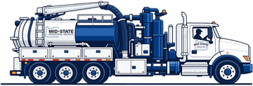Guzzler industrial vacuum truck illustration