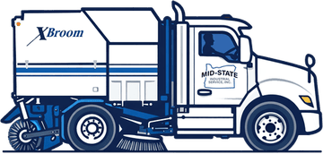 Freightliner and Kenworth XBroom mechanical sweeper illustration